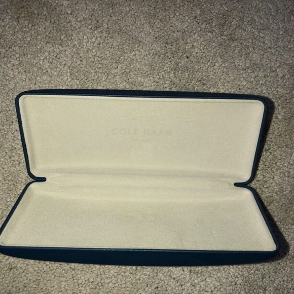 Cole Haan Sunglasses Eye Glasses Hard Shell Case Navy Blue - Picture 7 of 9